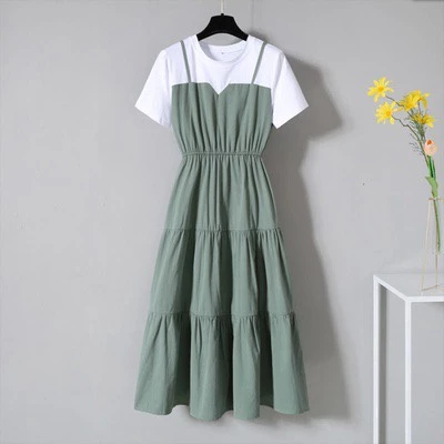 produk1 Green Olivia Layered Dress